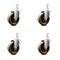 Service Caster 4 Inch High Temp Phenolic Wheel Swivel 3/4 Inch Square Stem Caster Set SCC SCC-SQ20S414-PHSHT-34-4 - alternate 1